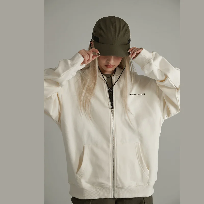 Fashion Wear Loose Fit Club Stretch Zip Up Jacket