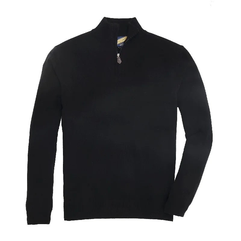 High-quality Design James Cashmere 1/4 Zip - Black