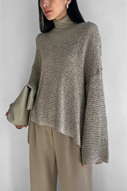 Elegant Style CROCHET LONG SLEEVE TOP