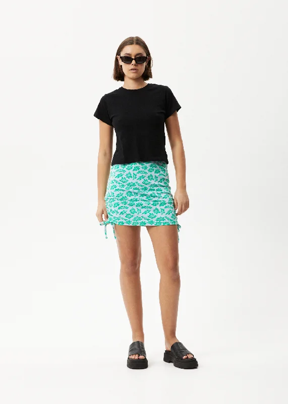 Stylish Ease AFENDS Womens See You - Mini Skirt - Powder Blue
