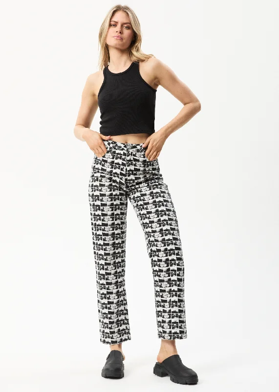 Versatile Comfort AFENDS Womens Chaos Shelby - Wide Leg Pants - Black