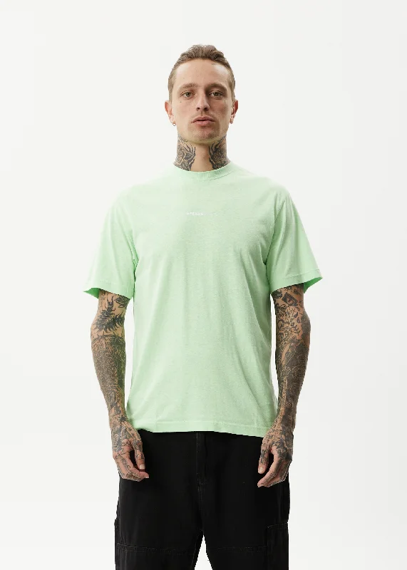 Comfortable Mind AFENDS Mens Horizon - Retro T-Shirt - Lime Green