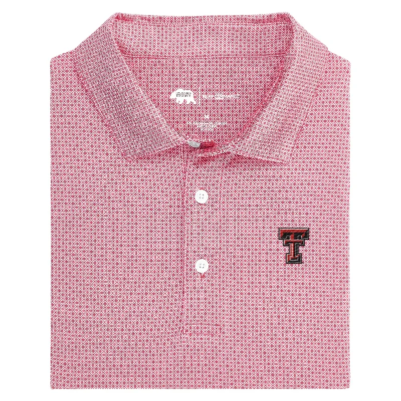 Floral Prints Texas Tech Range Printed Performance Polo
