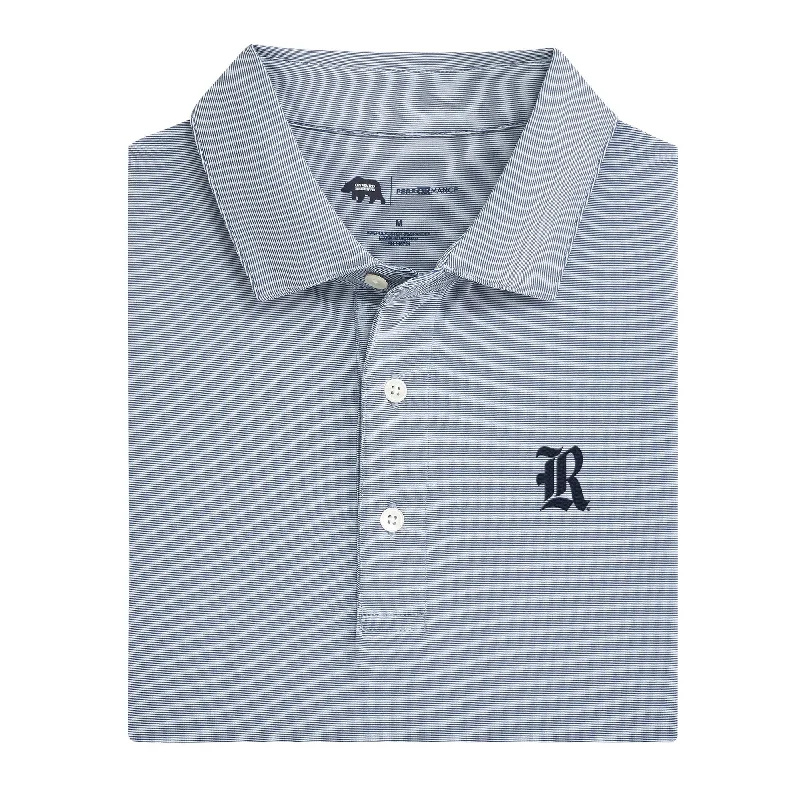 High Street Fashion Hairline Stripe Rice Performance Polo