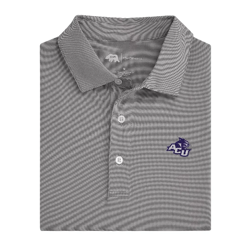 Breathable Comfort Hairline Stripe Abilene Christian Performance Polo