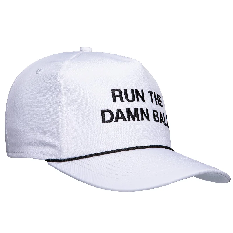 High-end atmosphere Black/White Run The Damn Ball Rope Hat