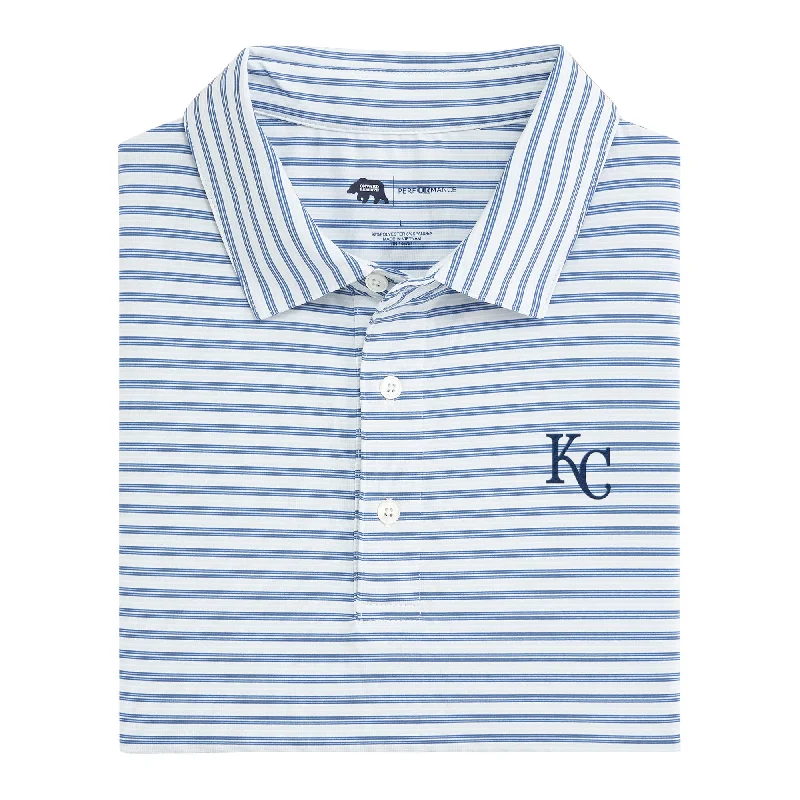 Versatile Style Kansas City Royals Wedge Stripe Performance Polo