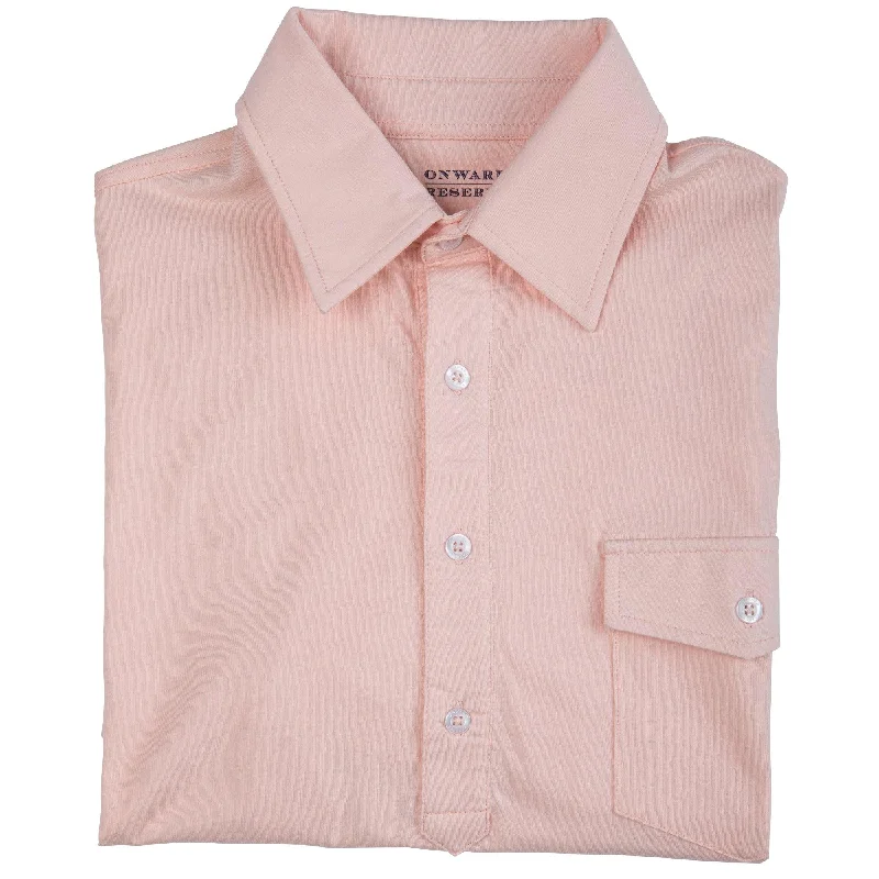 Comfortable And Simple Old School Polo - Colony Pink