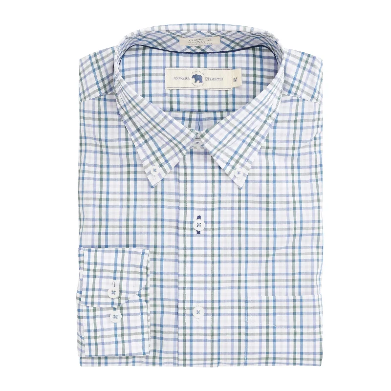 Elegant Outline Hoback Classic Fit Quad Button Down