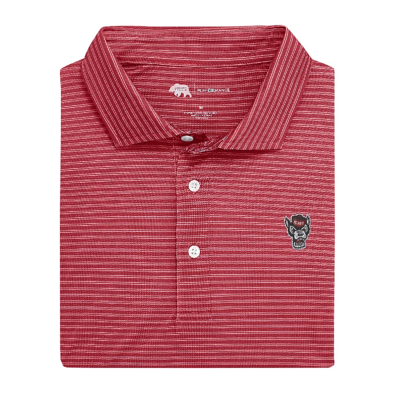 Creative Style Pairing Stripe NC State Performance Pique Polo