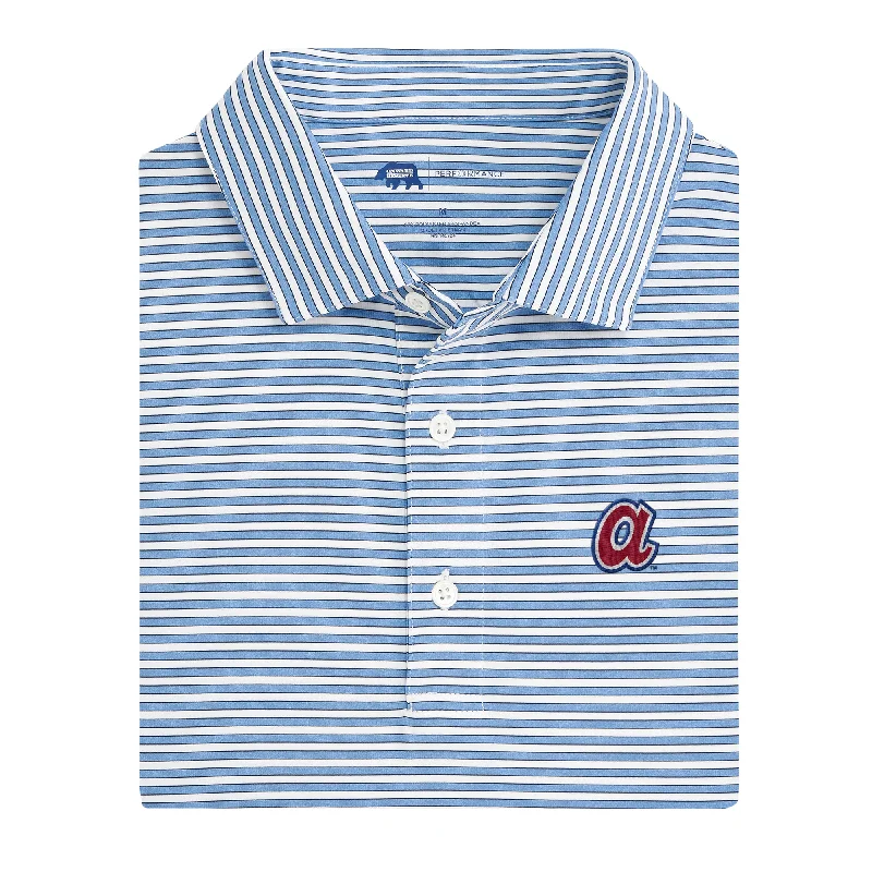 Romantic Data Atlanta Braves Cooperstown Mulligan Stripe Performance Polo