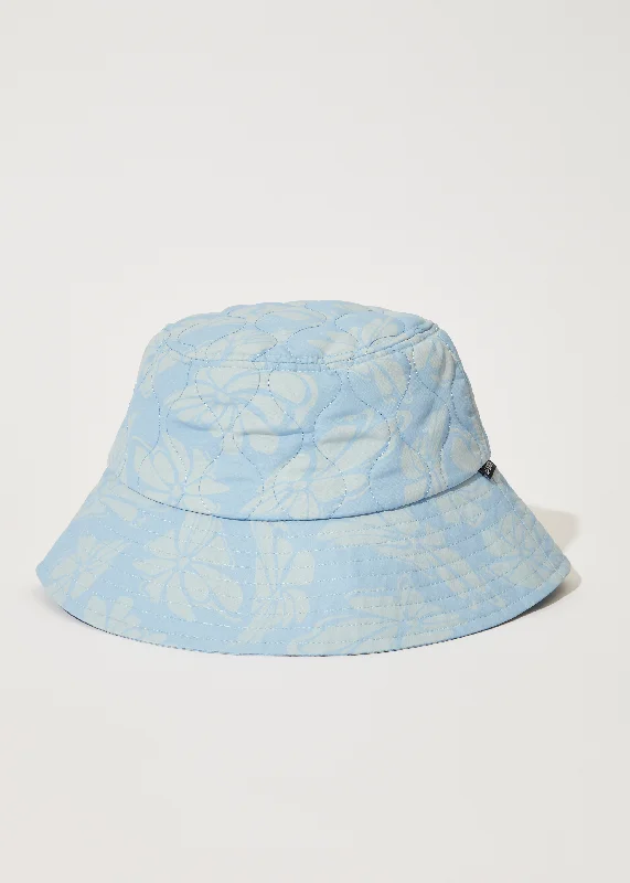 Celebrity Style AFENDS Unisex Underworld - Puffer Bucket Hat - Powder Blue