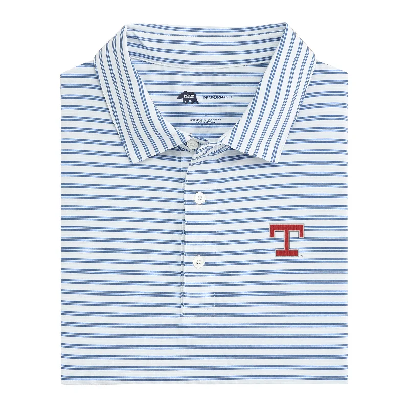 Breathable Style Texas Rangers Cooperstown Wedge Stripe Performance Polo