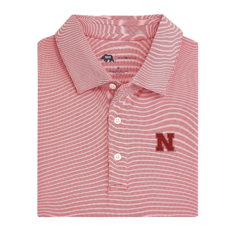 Amazing design Hairline Stripe Nebraska Performance Polo