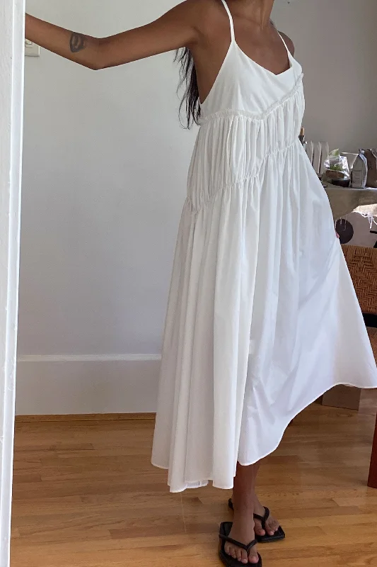 Lounge Chic MIDI DRESS WITH ASYMMETRICAL RUCHING