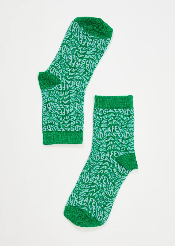 Luxury Fashion AFENDS Unisex Spiral - Crew Socks - Forest