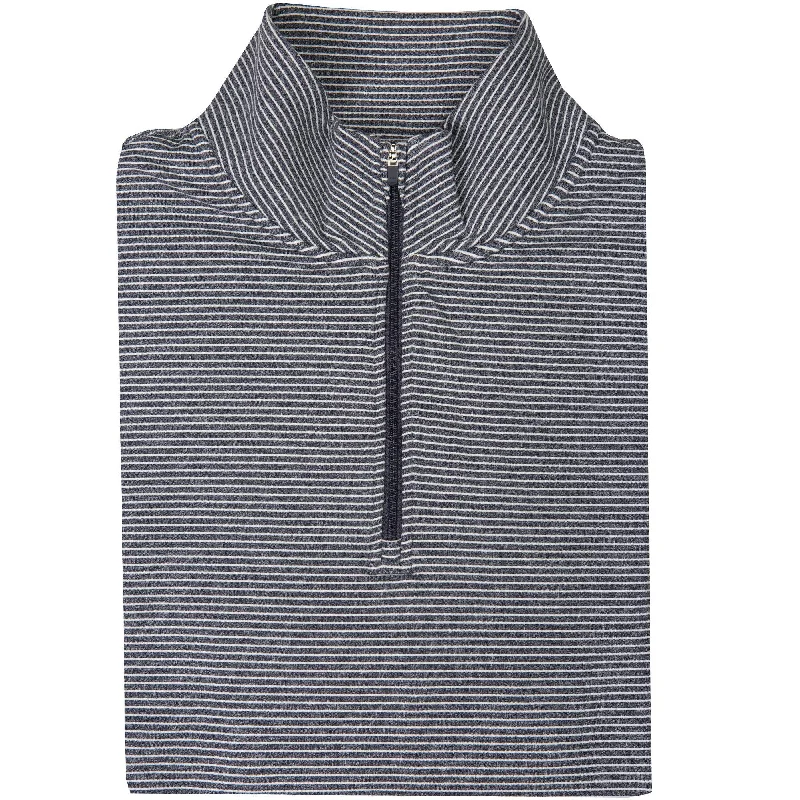 Playful Style Flow Stripe Performance 1/4 Zip Pullover - High Rise