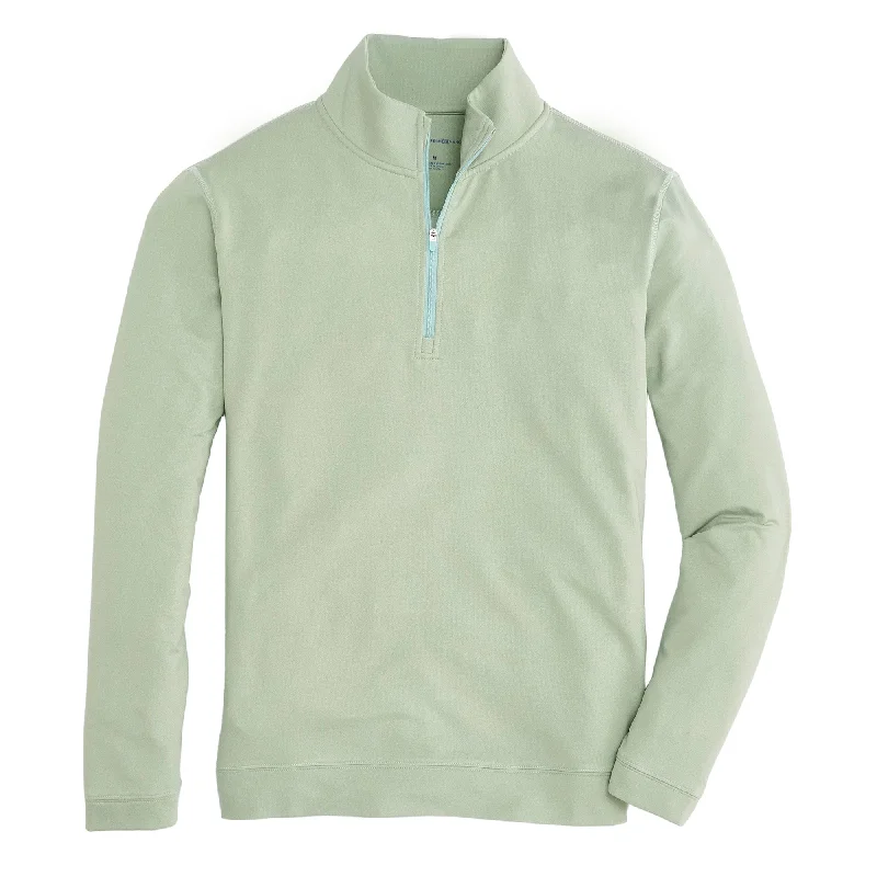 Unique Design Flow Performance 1/4 Zip Pullover - Frosty Green