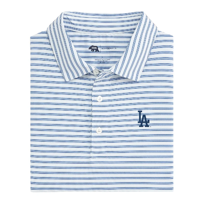 Soft Comfort Los Angeles Dodgers Wedge Stripe Performance Polo