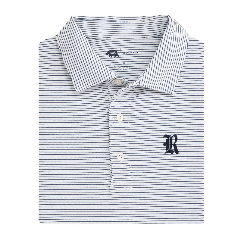 Noble And Elegant Birdie Stripe Rice Performance Polo