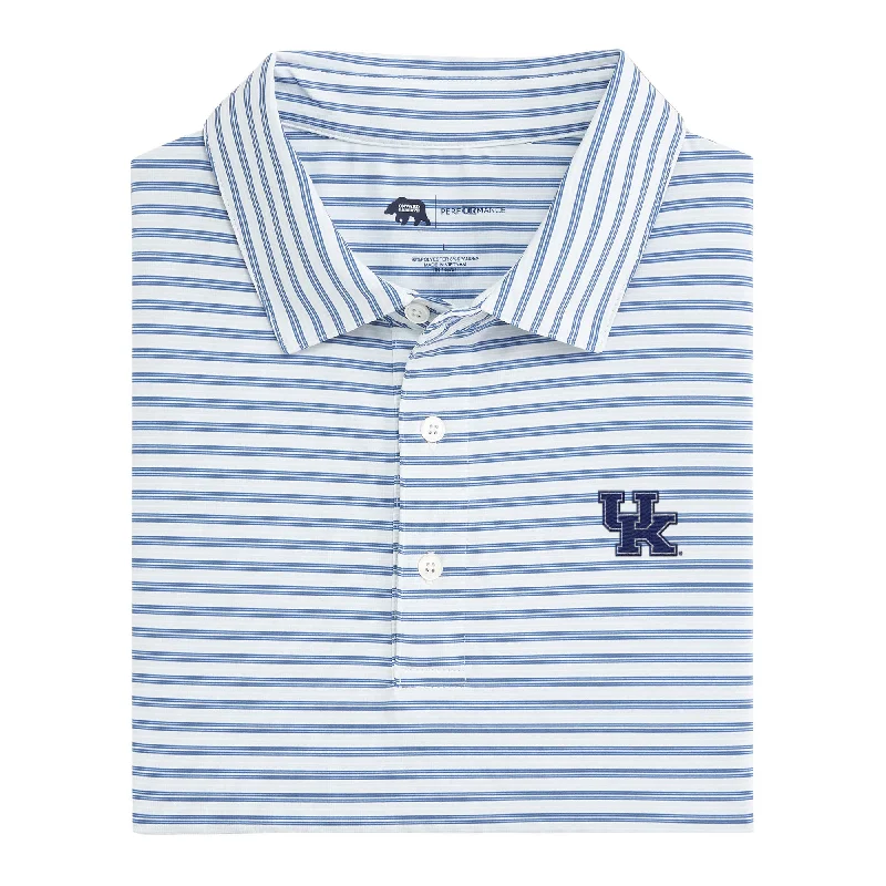 Elegant Comfort Kentucky Wedge Stripe Performance Polo