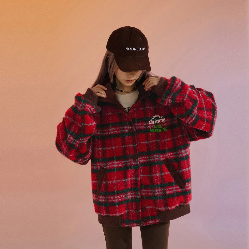 Trendy and versatile Vintage Check Loose Fit Jacket