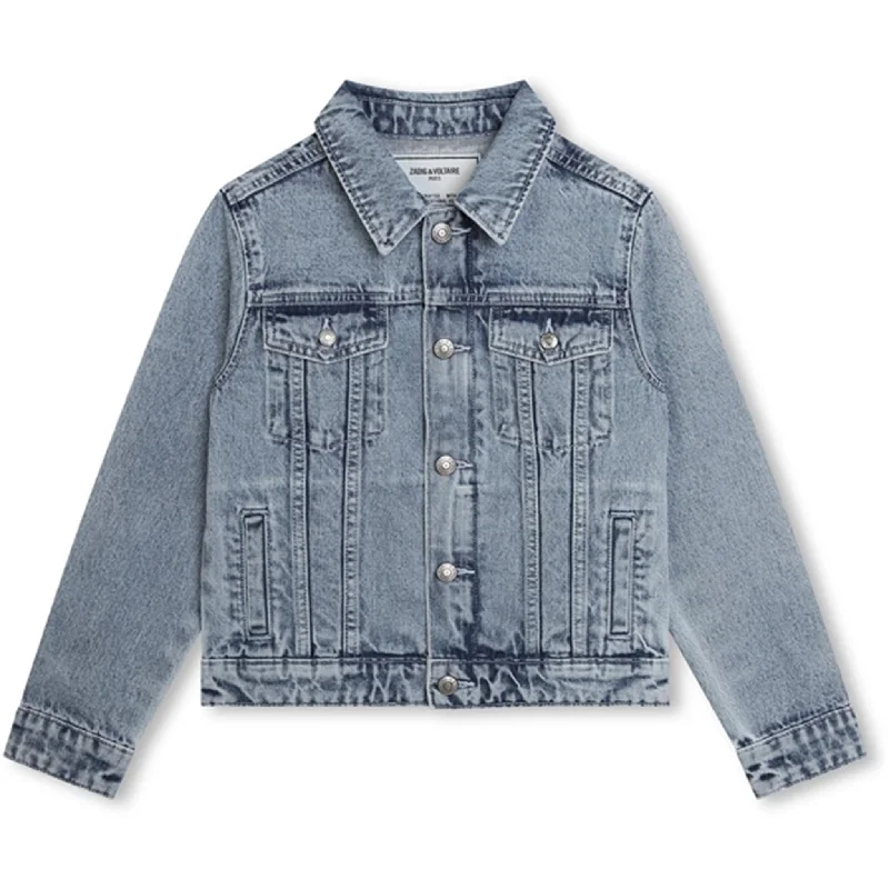 Elegant And Simple Zadig & Voltaire Bleach Denim Jacket