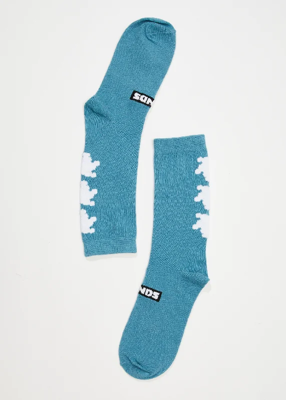 Fashion Touch AFENDS Unisex Polar - Crew Socks - Dark Teal