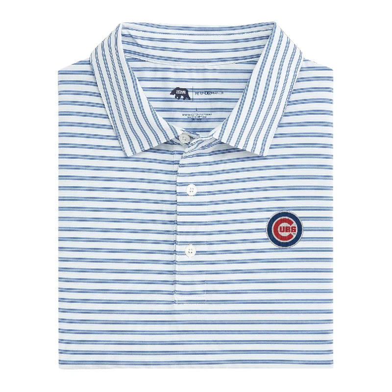 Simple Comfort Chicago Cubs Wedge Stripe Performance Polo
