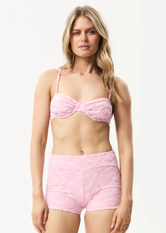Soft And Comfortable AFENDS Womens Rhye - Terry Bikini Top - Powder Pink