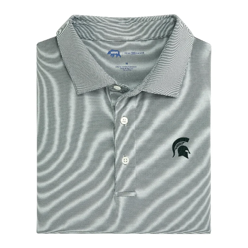 Urban Style Hairline Stripe Michigan State Performance Polo