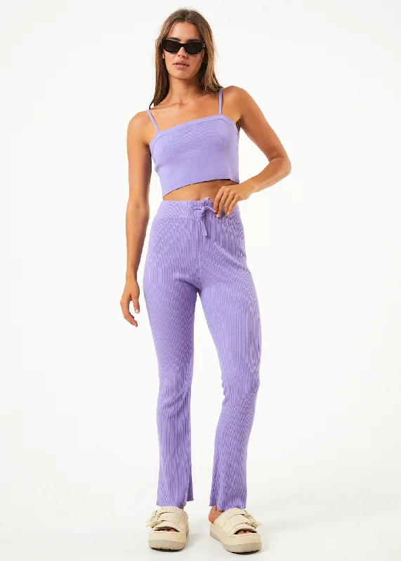 Comfortable Outfits AFENDS Womens Lula - Knit Pants - Plum