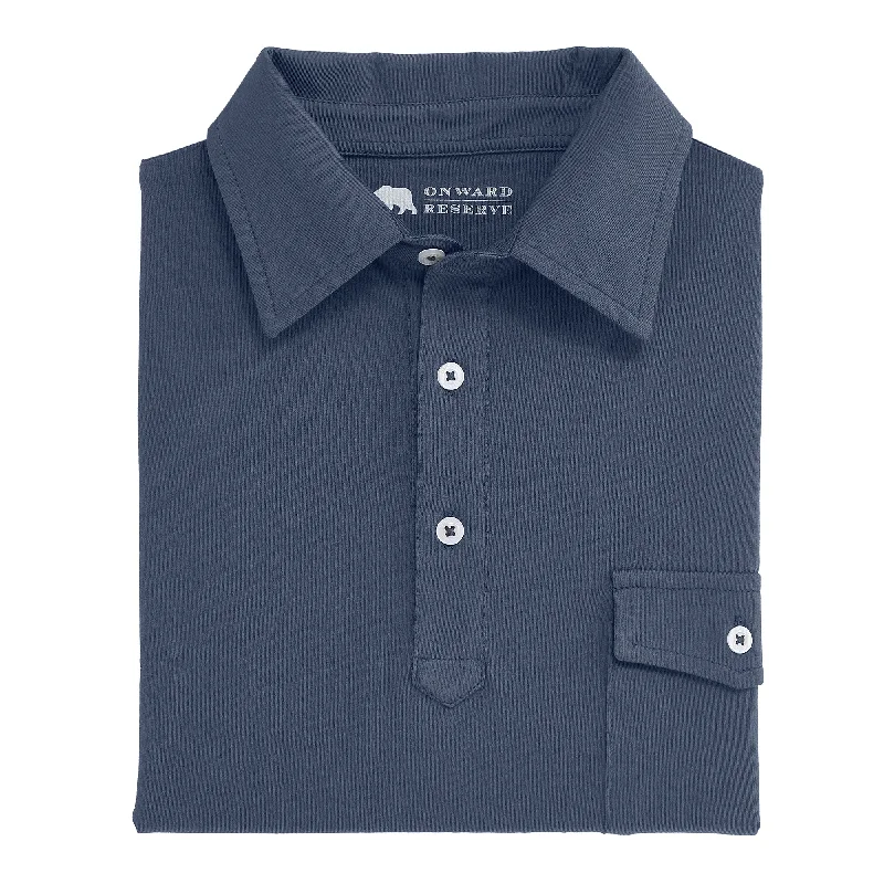 Elegant And Lazy Old School Polo - Vintage Indigo