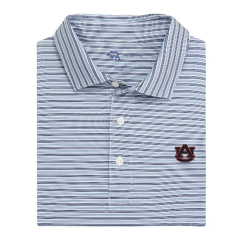 All-Day Wear Wedge Stripe Auburn Performance Polo