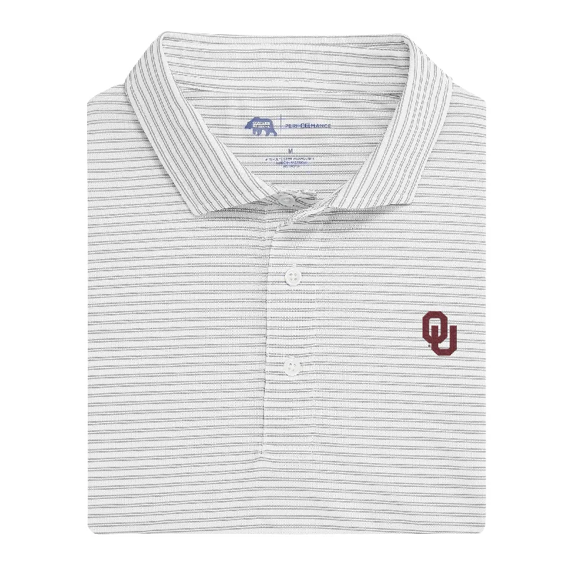 Street Vertical And Horizontal Design Pairing Stripe Oklahoma Performance Pique Polo