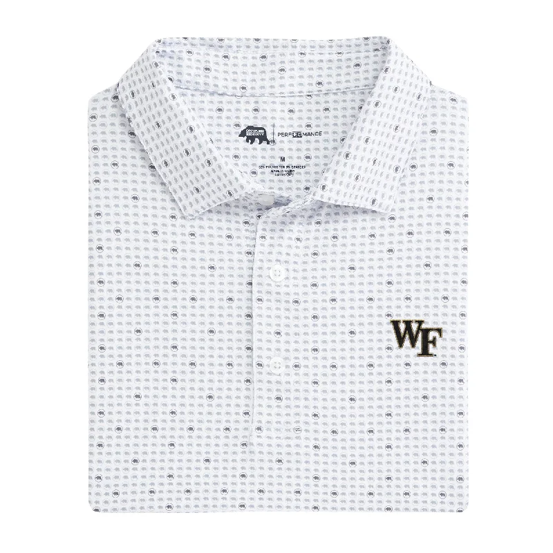 Casual Chic Wear Wake Forest Tour Logo Printed Performance Polo