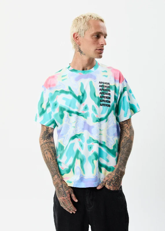 Must-have For Autumn And Winter AFENDS Mens Thermal - Boxy T-Shirt - Multi