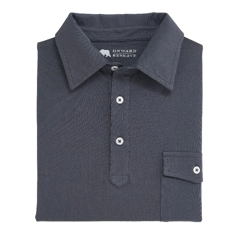 Cool Breeze At Night Old School Polo - Ombre Blue