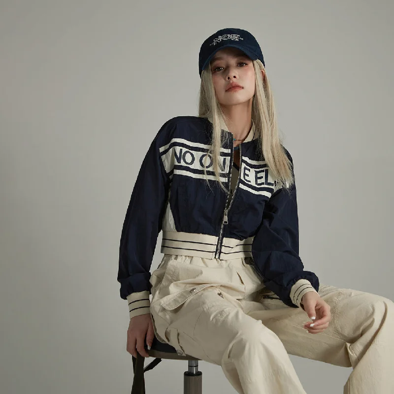 End Of The Year Noe Logo Color Matching Cropped Jacket