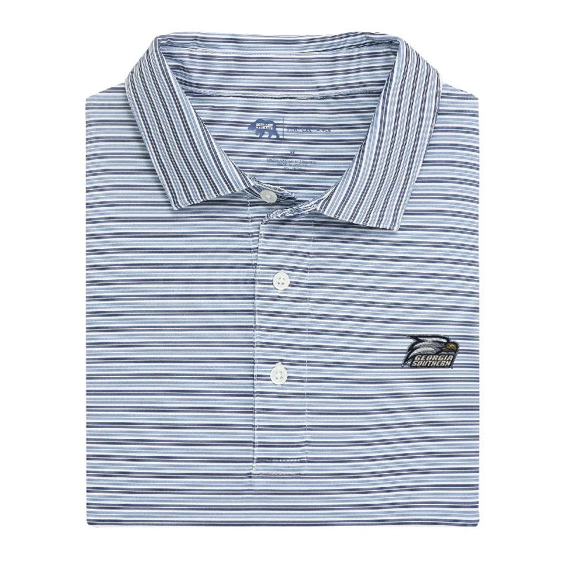 Chic Comfort Wedge Stripe Georgia Southern Performance Polo