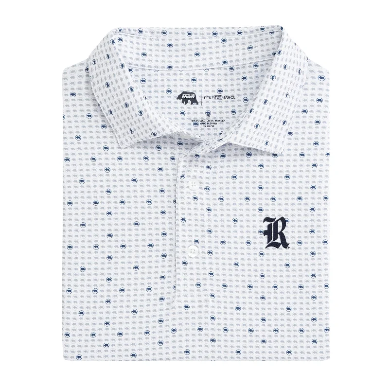 Classic Style Rice Tour Logo Printed Performance Polo