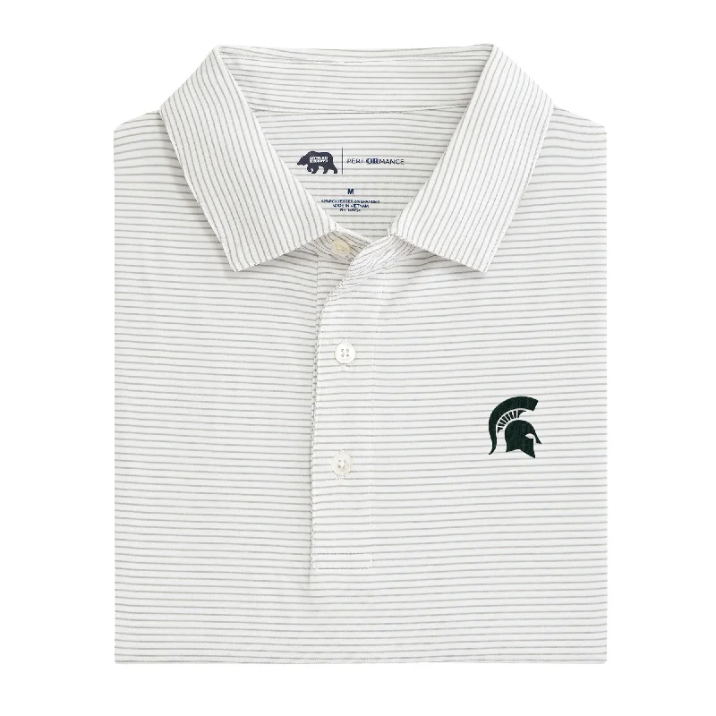 Artistic Temperament Birdie Stripe Michigan State Performance Polo