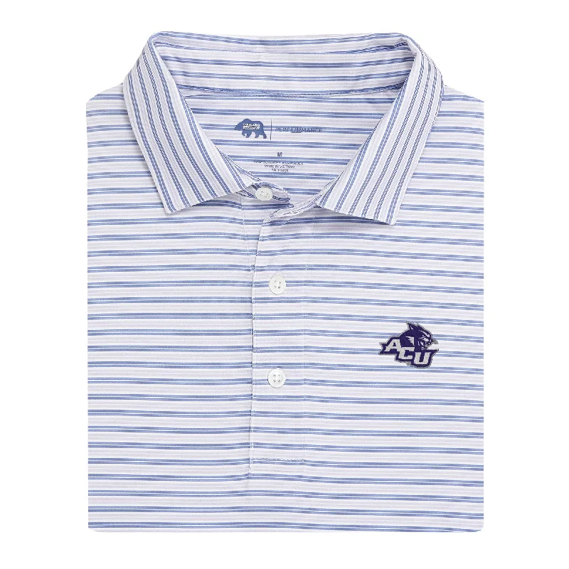 Soft Style Wedge Stripe Abilene Christian Performance Polo