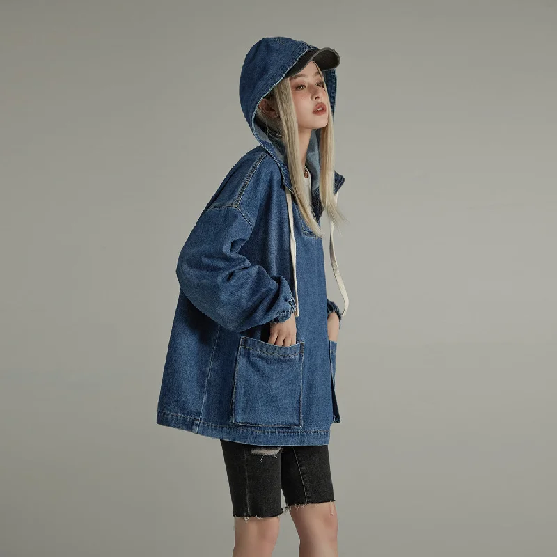 Integrated Design Club Stretch Denim Pocket Anorak Jacket