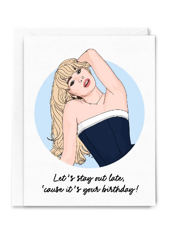 Casual Choice Let's Stay Out Late Birthday Card