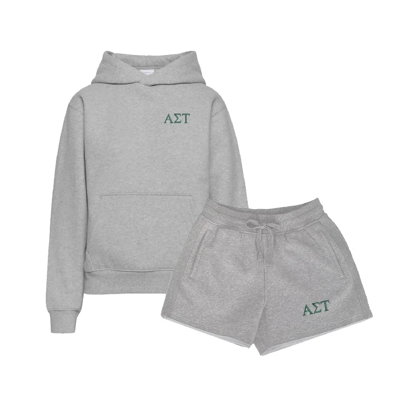 Sports And Leisure Alpha Sigma Tau Fave Fit Hoodie & Shorts Set
