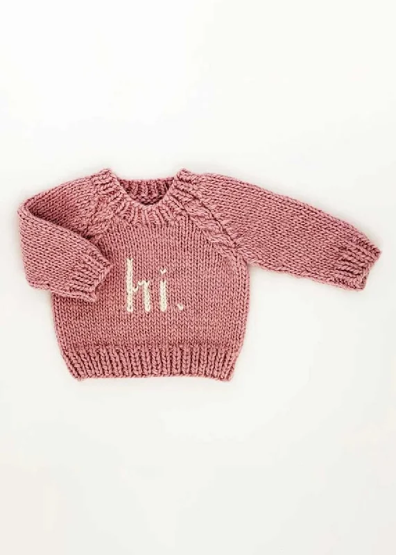 Elegant Design Hi. Crew Neck Sweater - Rosy