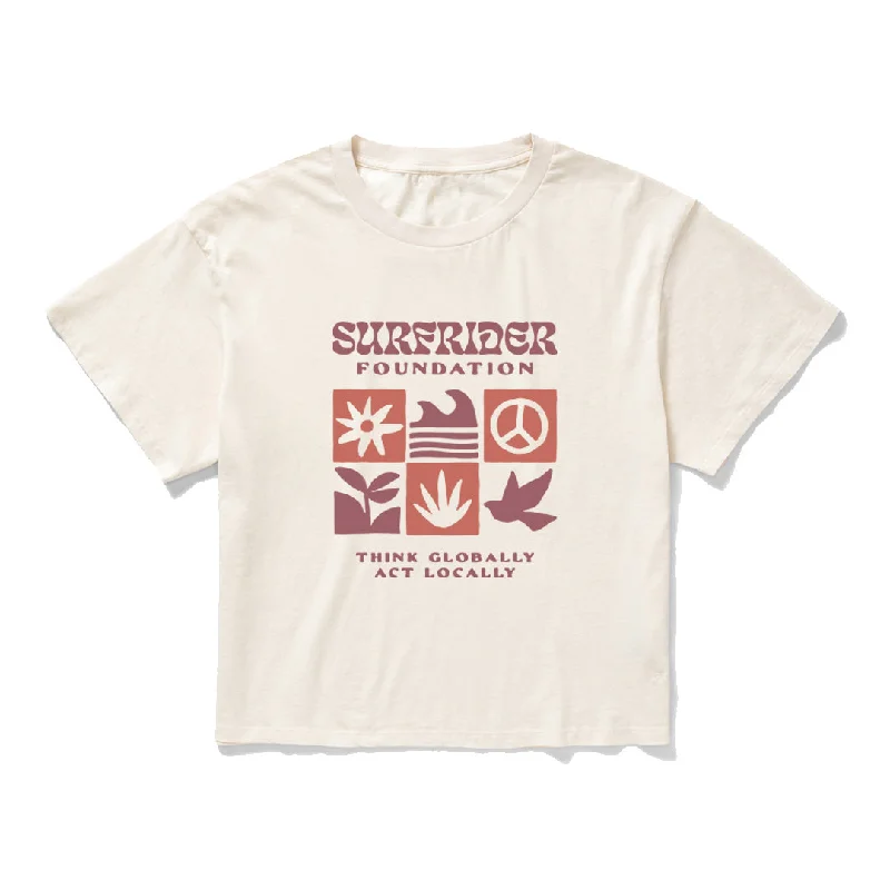 Cozy Chic Womens Think Globally Tee (stone)