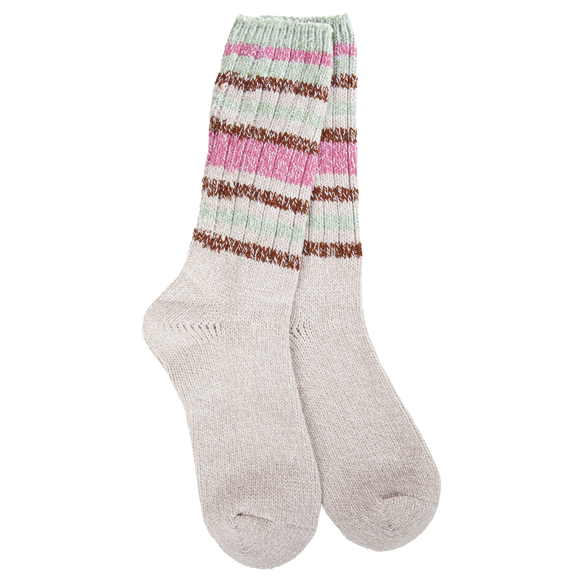 Lounge Chic Mushroom Stripe Socks