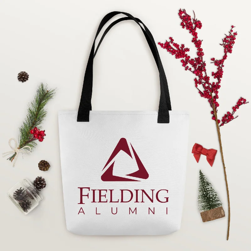 Elegant Style Tote Bag - White | Alumni Logo